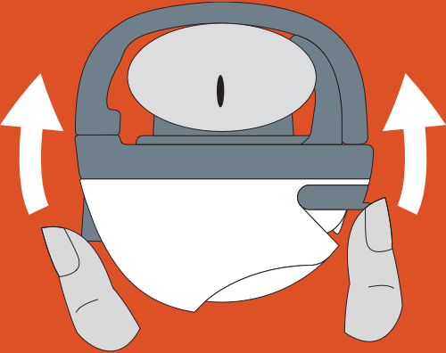 Ilustración de cómo se coloca HAREX